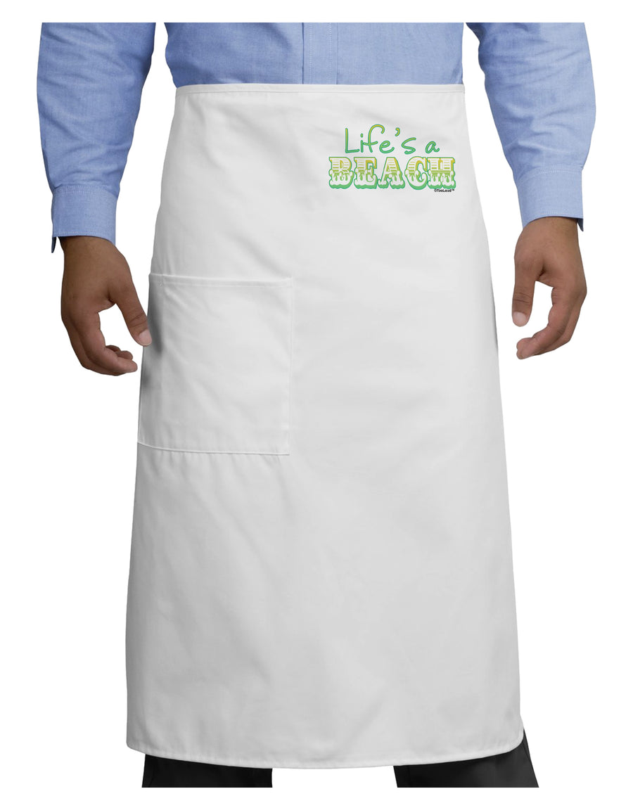 Lifes a Beach Color Adult Bistro Apron by TooLoud-Bistro Apron-TooLoud-White-One-Size-Adult-Davson Sales