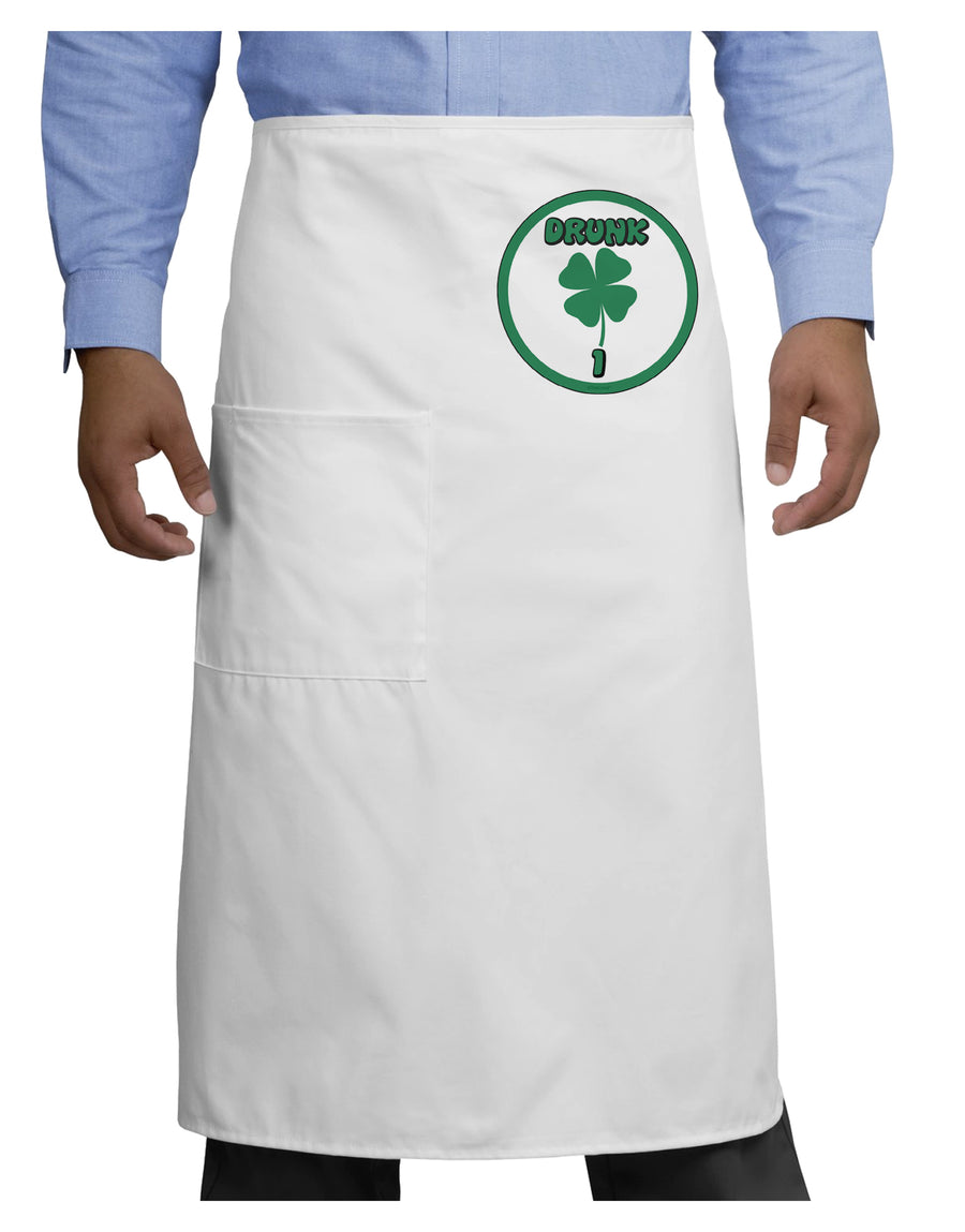 Drunk 1 Funny Adult Bistro Apron by TooLoud-Bib Apron-TooLoud-White-One-Size-Adult-Davson Sales