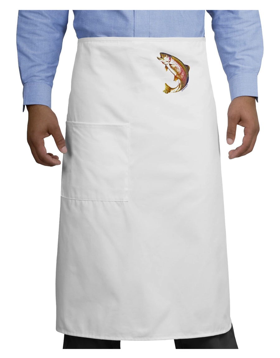 Rainbow Trout Adult Bistro Apron-Bistro Apron-TooLoud-White-One-Size-Adult-Davson Sales