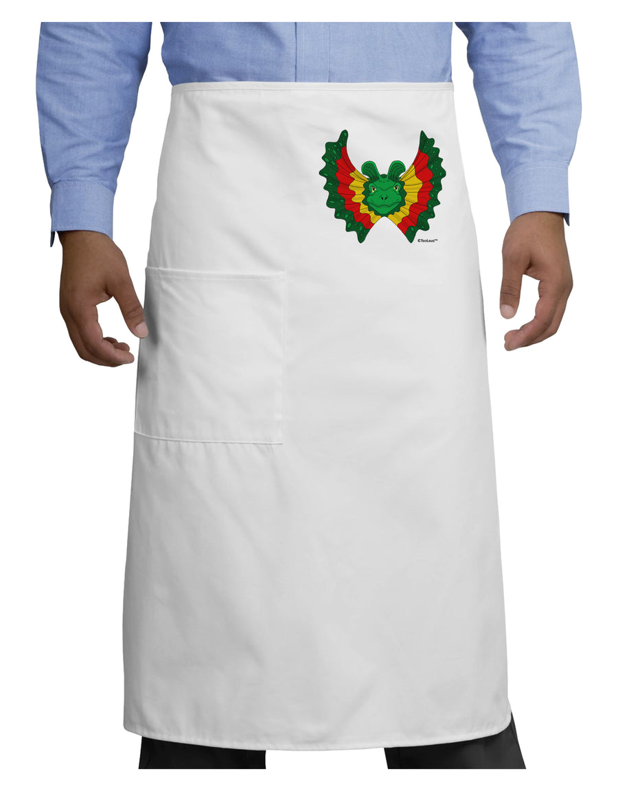 Dilophosaurus Design - Color Adult Bistro Apron by TooLoud-Bistro Apron-TooLoud-White-One-Size-Adult-Davson Sales