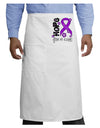 Hope for a Cure - Purple Ribbon Crohn’s Disease - Flowers Adult Bistro Apron-Bistro Apron-TooLoud-White-One-Size-Adult-Davson Sales