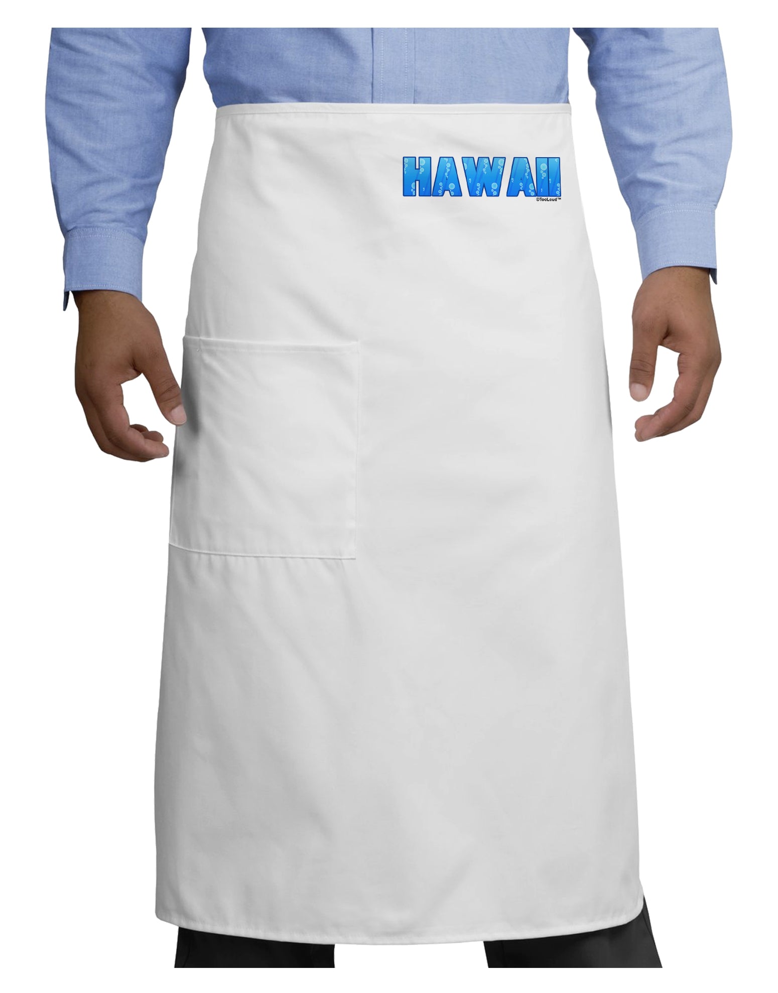 Hawaii Ocean Bubbles Adult Bistro Apron by TooLoud-Bistro Apron-TooLoud-White-One-Size-Adult-Davson Sales