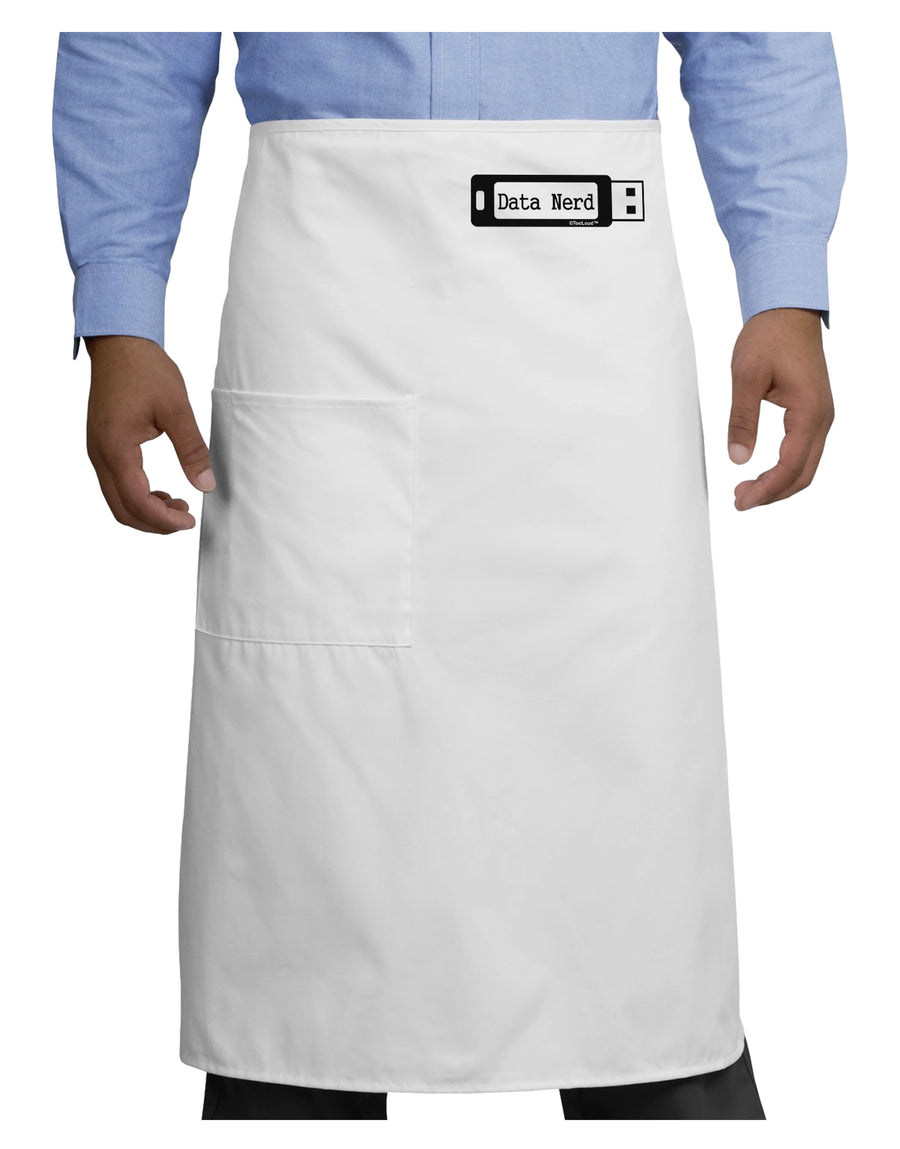 Data Nerd USB Adult Bistro Apron by TooLoud-Bistro Apron-TooLoud-White-One-Size-Adult-Davson Sales