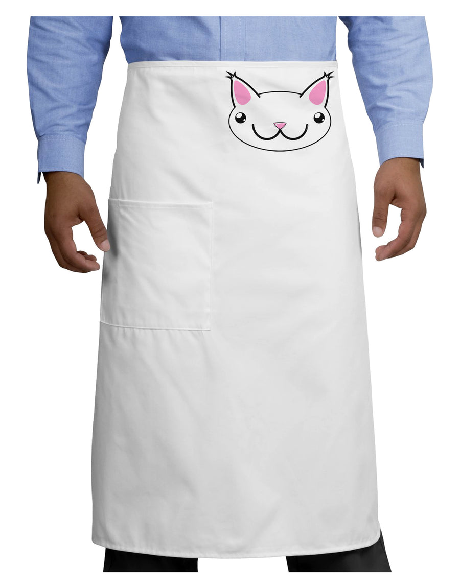 Kyu-T Head - Day Kawa the Cute Critter Adult Bistro Apron-Bistro Apron-TooLoud-White-One-Size-Adult-Davson Sales