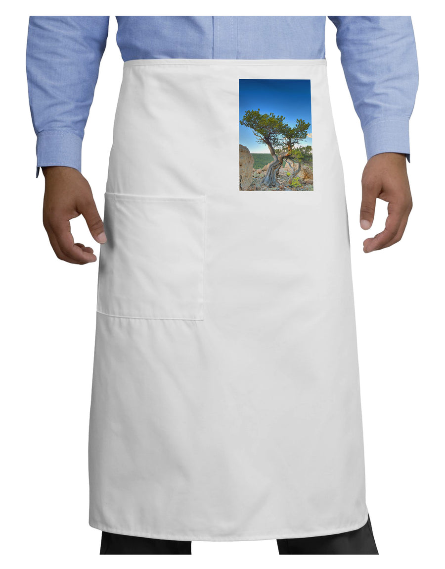 Colorado Landscape Tree Adult Bistro Apron-Bistro Apron-TooLoud-White-One-Size-Adult-Davson Sales