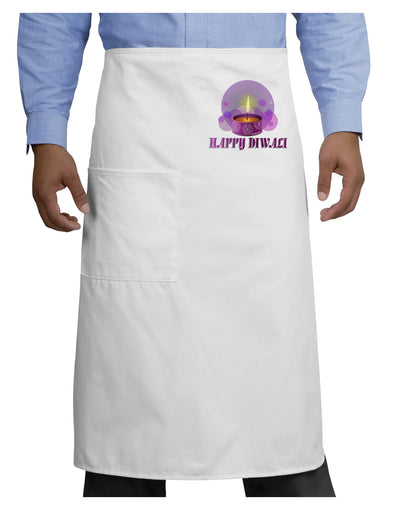 Happy Diwali Purple Candle Adult Bistro Apron by TooLoud-Bistro Apron-TooLoud-White-One-Size-Adult-Davson Sales