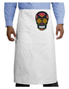 Version 2 Black Day of the Dead Calavera Adult Bistro Apron-Bistro Apron-TooLoud-White-One-Size-Adult-Davson Sales