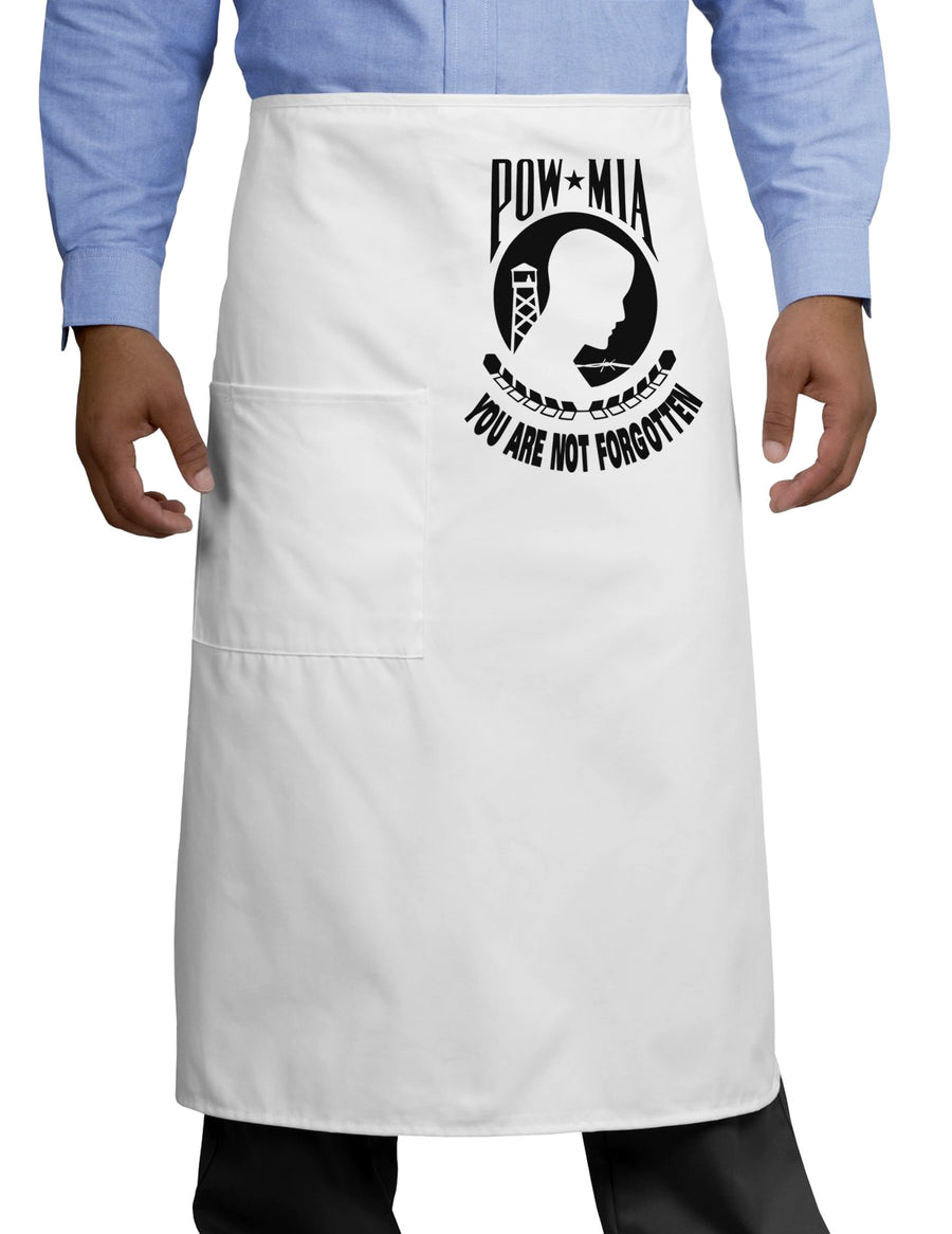 POW MIA Not Forgotten Adult Bistro Apron-Bistro Apron-TooLoud-White-One-Size-Adult-Davson Sales