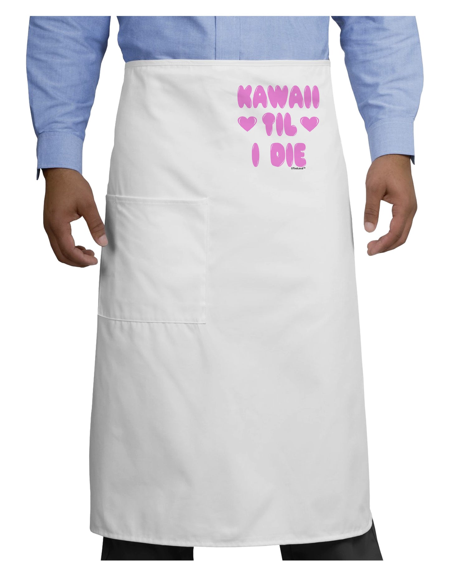 Kawaii Til I Die - Design - Magenta Adult Bistro Apron by TooLoud-Bistro Apron-TooLoud-White-One-Size-Adult-Davson Sales