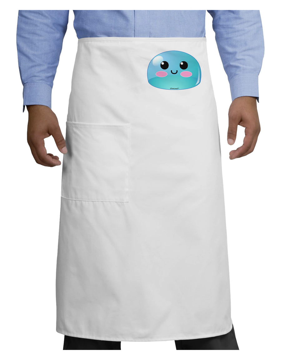 Cute RPG Slime - Blue Adult Bistro Apron by TooLoud-Bistro Apron-TooLoud-White-One-Size-Adult-Davson Sales