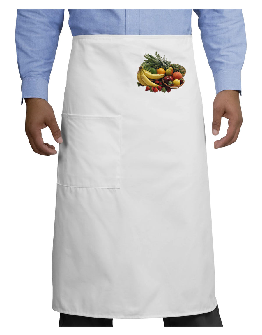 Fruit Basket Still Life Adult Bistro Apron-Bistro Apron-TooLoud-White-One-Size-Adult-Davson Sales