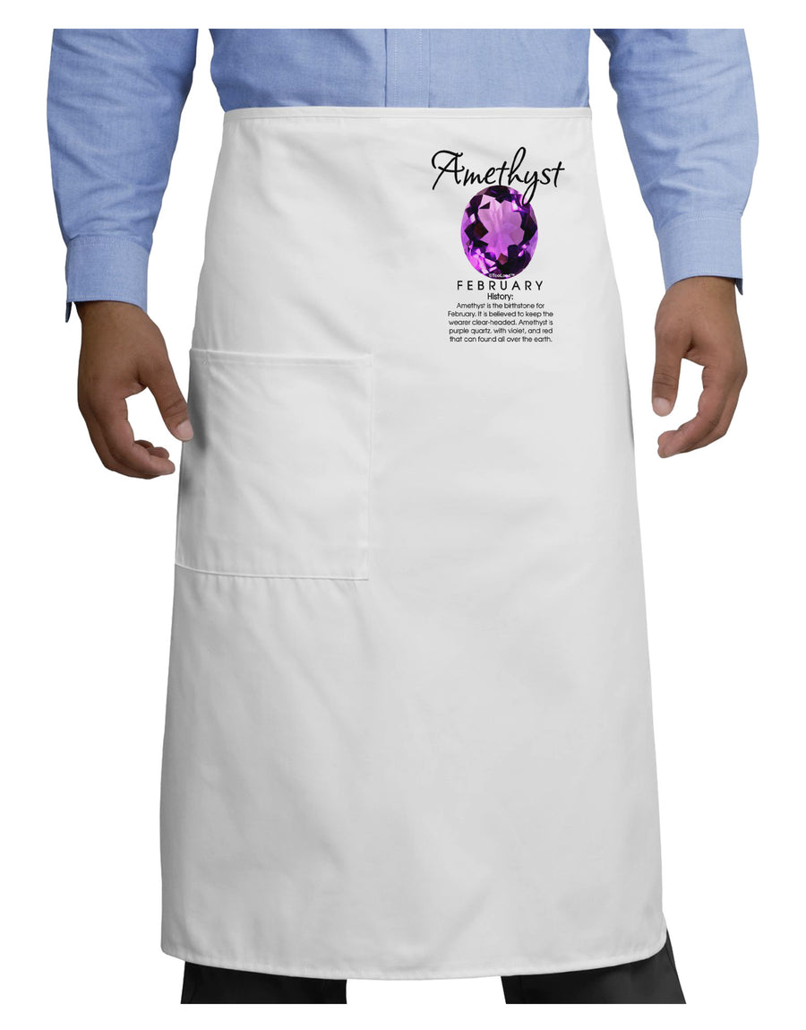 Birthstone Amethyst Adult Bistro Apron-Bistro Apron-TooLoud-White-One-Size-Adult-Davson Sales