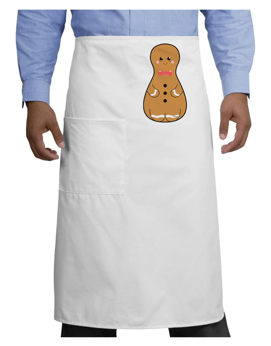 Cute Gingerbread Matryoshka Nesting Doll - Christmas Adult Bistro Apron-Bistro Apron-TooLoud-White-One-Size-Adult-Davson Sales