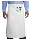 Zombie Love Couple Halloween Adult Bistro Apron-Bistro Apron-TooLoud-White-One-Size-Adult-Davson Sales