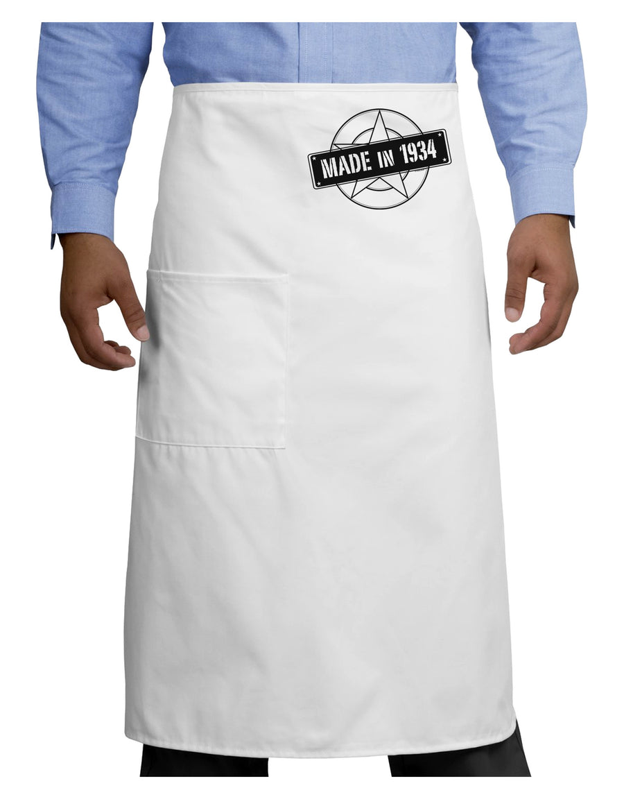 Made In Birth Year 1934 Adult Bistro Apron-Bistro Apron-TooLoud-White-One-Size-Adult-Davson Sales