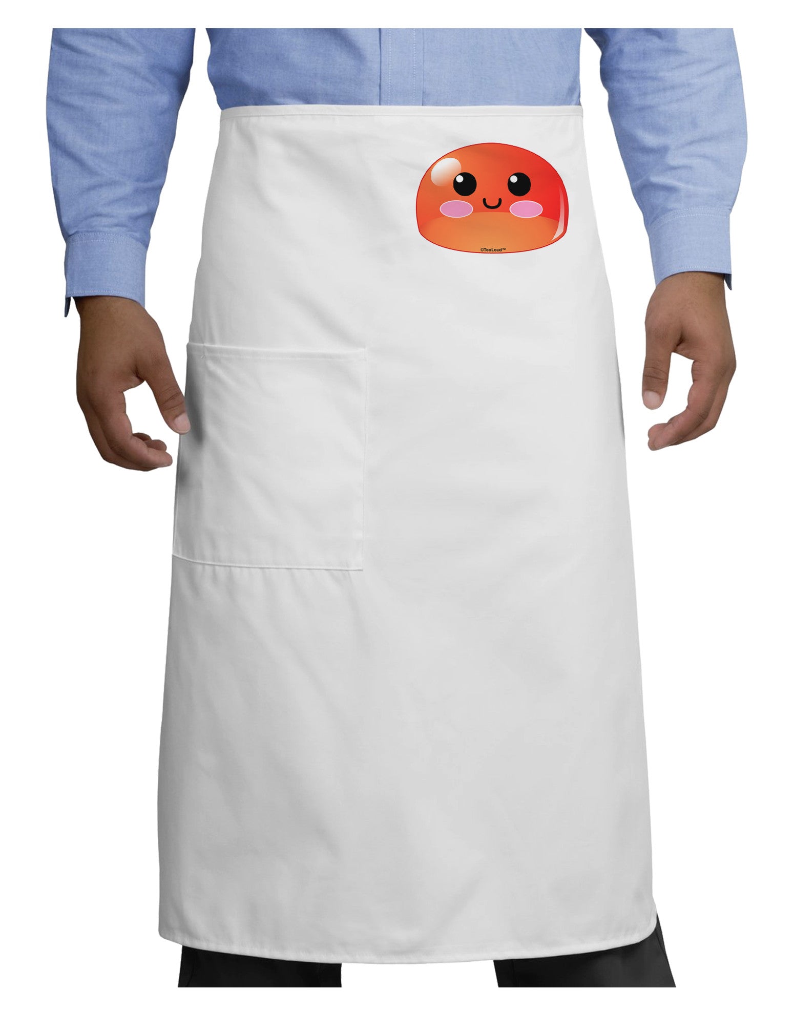 Cute RPG Slime - Red Adult Bistro Apron by TooLoud-Bistro Apron-TooLoud-White-One-Size-Adult-Davson Sales