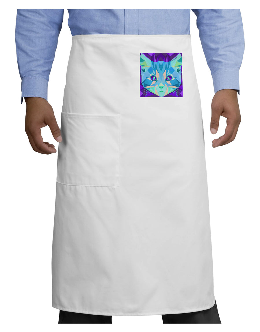 Geometric Kitty Inverted Adult Bistro Apron-Bistro Apron-TooLoud-White-One-Size-Adult-Davson Sales