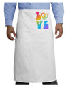 Peace and Love - Peace Heart Love Adult Bistro Apron-Bistro Apron-TooLoud-White-One-Size-Adult-Davson Sales