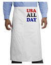 USA All Day - Distressed Patriotic Design Adult Bistro Apron by TooLoud-Bistro Apron-TooLoud-White-One-Size-Adult-Davson Sales