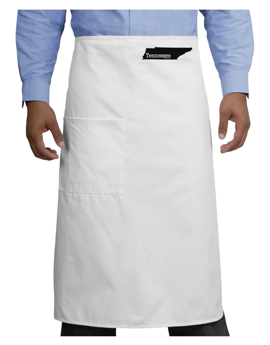 Tennessee - United States Shape Adult Bistro Apron by TooLoud-Bistro Apron-TooLoud-White-One-Size-Adult-Davson Sales