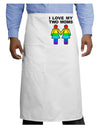 I Love My Two Moms LGBT Adult Bistro Apron-Bistro Apron-TooLoud-White-One-Size-Adult-Davson Sales