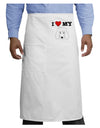 I Heart My - Cute Poodle Dog - White Adult Bistro Apron by TooLoud-Bistro Apron-TooLoud-White-One-Size-Adult-Davson Sales