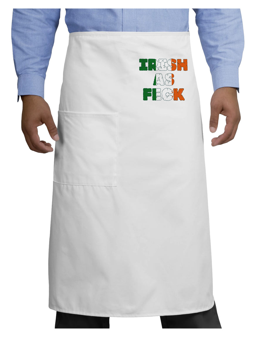 Irish As Feck Funny Adult Bistro Apron by TooLoud-Bib Apron-TooLoud-White-One-Size-Adult-Davson Sales