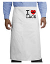 I Love Heart Lace Adult Bistro Apron-Bistro Apron-TooLoud-White-One-Size-Adult-Davson Sales