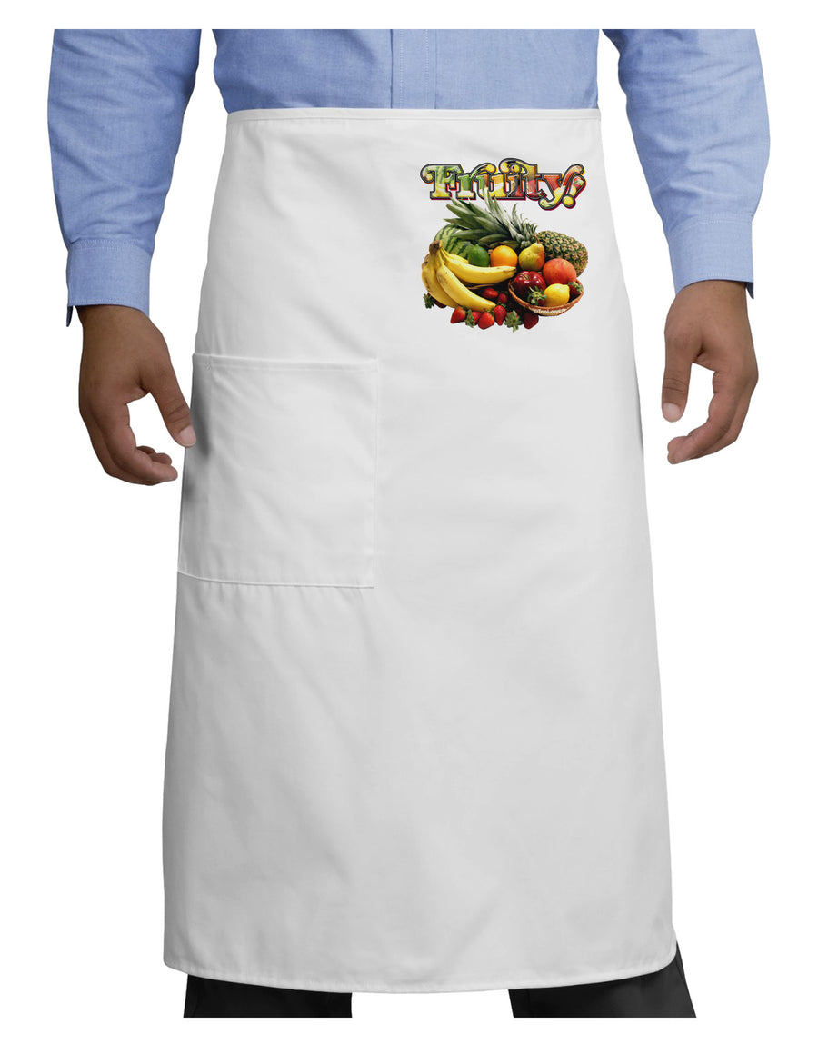 Fruity Fruit Basket 2 Adult Bistro Apron-Bistro Apron-TooLoud-White-One-Size-Adult-Davson Sales