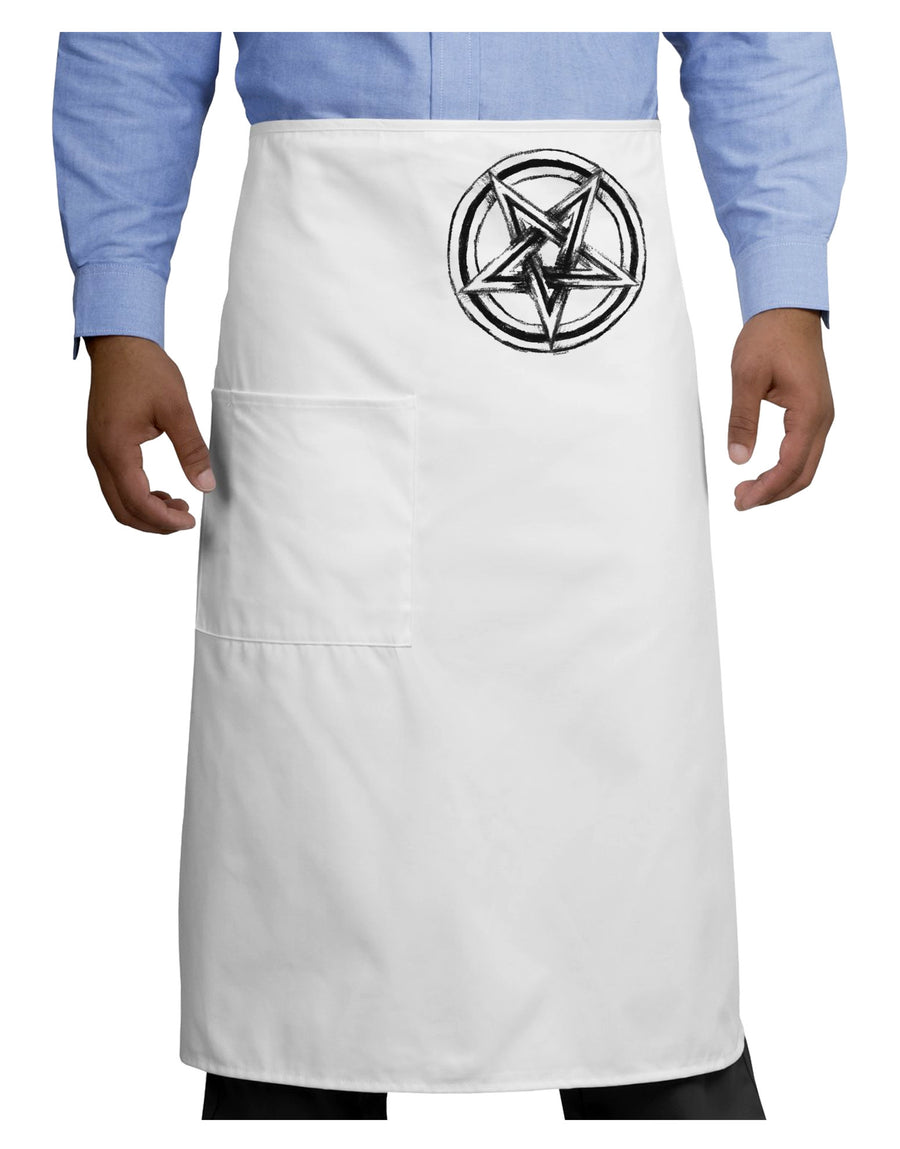 Inverted Pentagram Death Metal Star Adult Bistro Apron-Bistro Apron-TooLoud-White-One-Size-Adult-Davson Sales