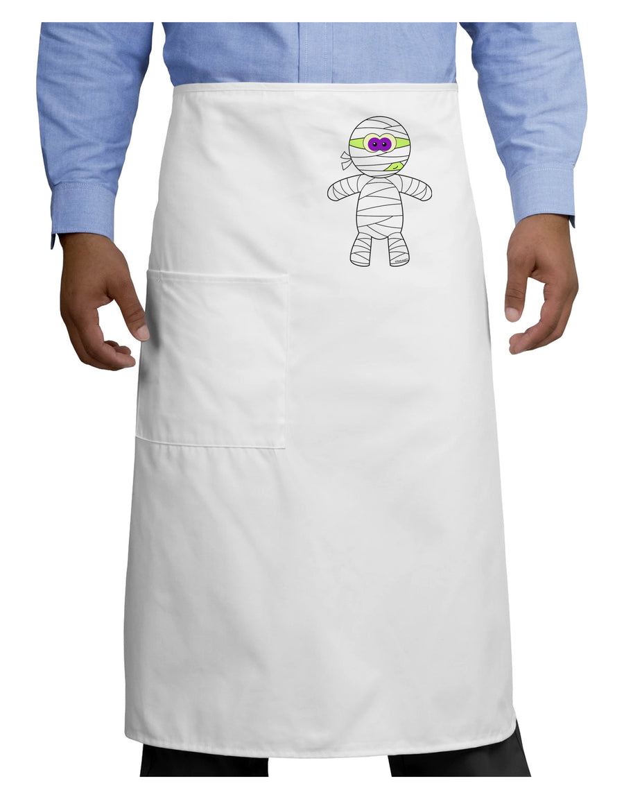 Cute Mummy Halloween Adult Bistro Apron-Bistro Apron-TooLoud-White-One-Size-Adult-Davson Sales