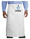 I Heart Zombies - Bloody Heart Blue Adult Bistro Apron-Bistro Apron-TooLoud-White-One-Size-Adult-Davson Sales