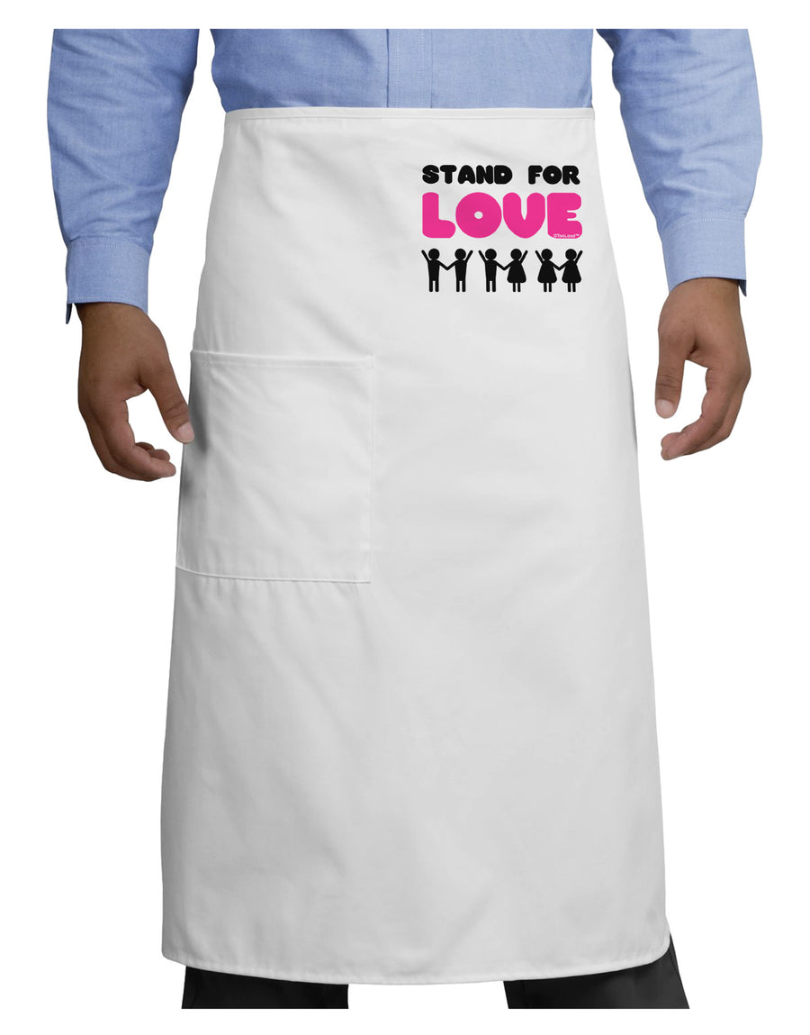 Stand For Love Pink Adult Bistro Apron-Bistro Apron-TooLoud-White-One-Size-Adult-Davson Sales