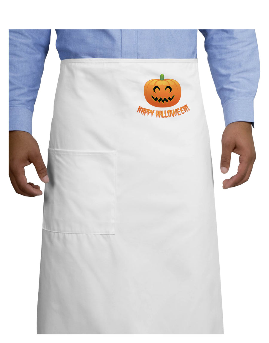 Happy Halloween Jack-o-lantern Adult Bistro Apron-Bistro Apron-TooLoud-White-One-Size-Adult-Davson Sales