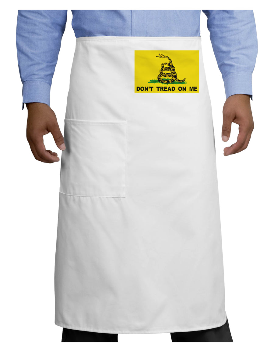 Classic Gadsden Flag Don't Tread On Me Adult Bistro Apron-Bistro Apron-TooLoud-White-One-Size-Adult-Davson Sales