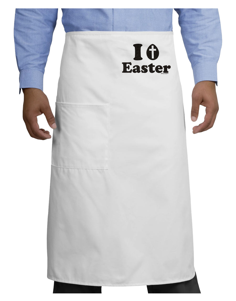 I Egg Cross Easter -Black Glitter Adult Bistro Apron by TooLoud-Bistro Apron-TooLoud-White-One-Size-Adult-Davson Sales