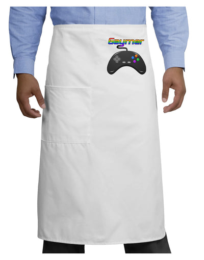 Gaymer Color Adult Bistro Apron-Bistro Apron-TooLoud-White-One-Size-Adult-Davson Sales