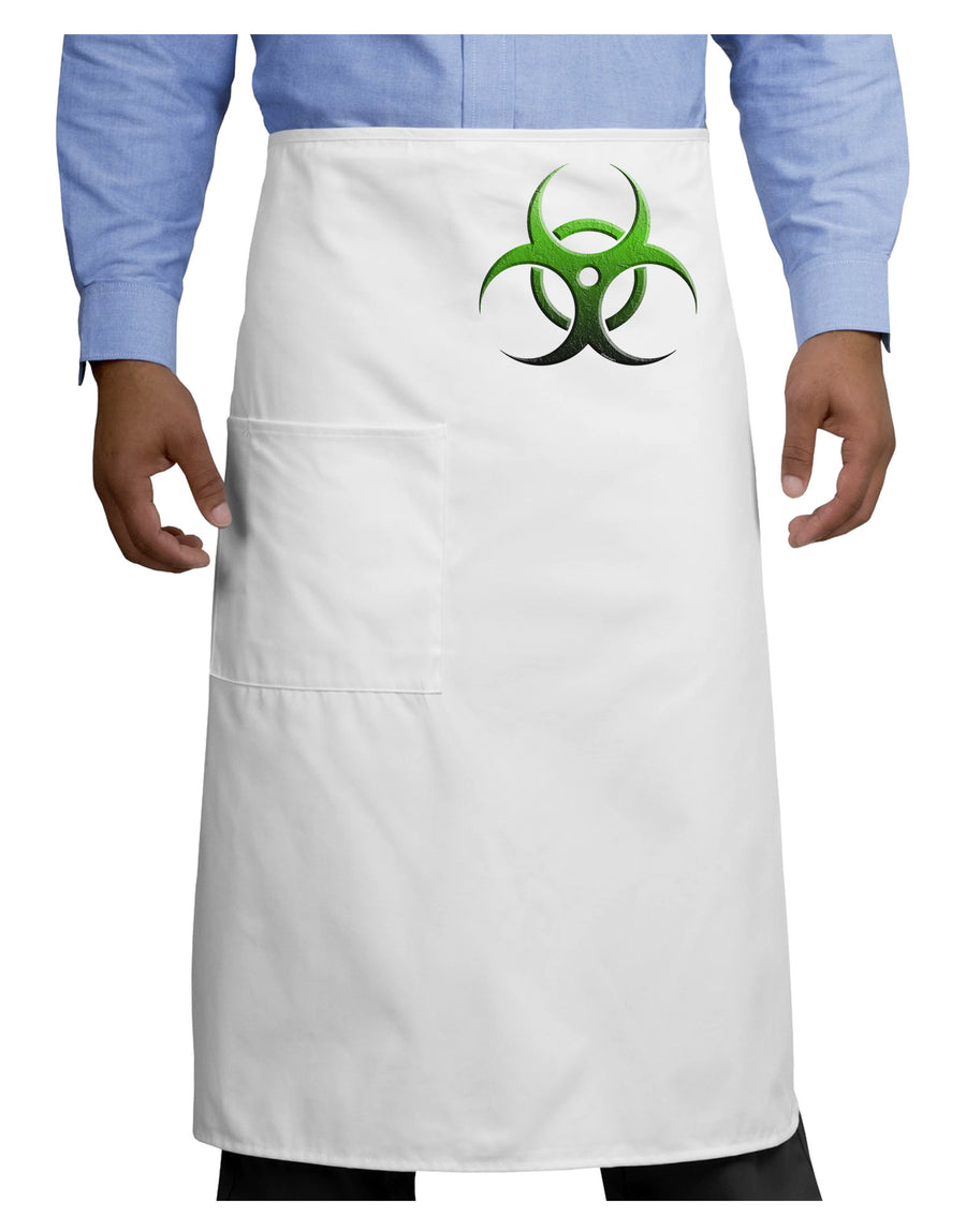 Biohazard Symbol Green Stone-Apocalypse Adult Bistro Apron-Bistro Apron-TooLoud-White-One-Size-Adult-Davson Sales