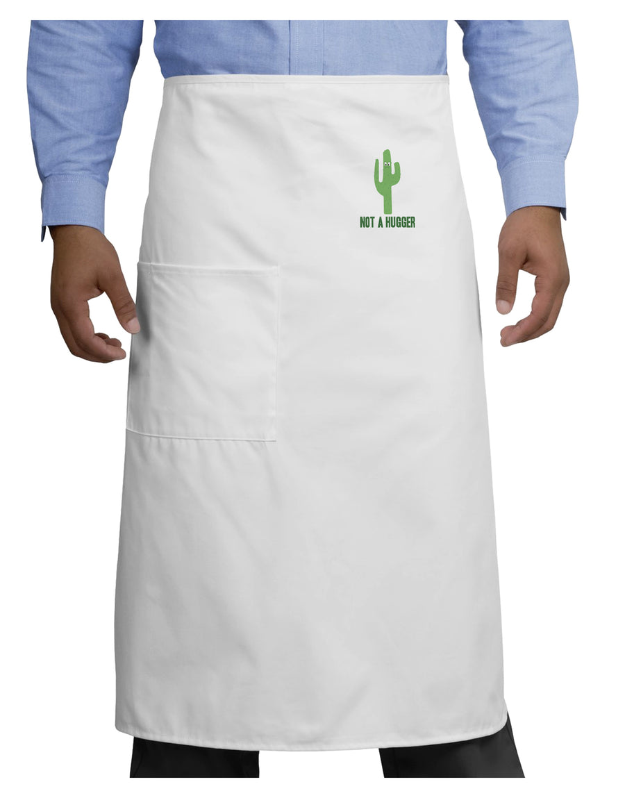 TooLoud Not a Hugger Adult Bistro Apron-Bistro Apron-TooLoud-White-One-Size-Adult-Davson Sales