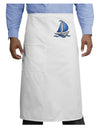 Blue Sailboat Adult Bistro Apron-Bistro Apron-TooLoud-White-One-Size-Adult-Davson Sales