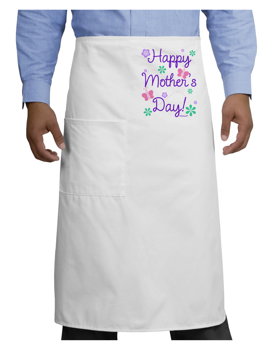 Happy Mother's Day Design Adult Bistro Apron by TooLoud-Bistro Apron-TooLoud-White-One-Size-Adult-Davson Sales