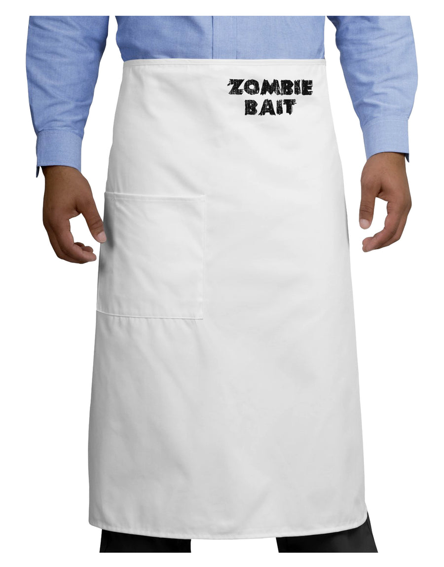 Zombie Bait - Funny - Halloween Adult Bistro Apron-Bistro Apron-TooLoud-White-One-Size-Adult-Davson Sales