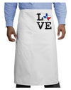 Texas Love Distressed Design Adult Bistro Apron by TooLoud-Bistro Apron-TooLoud-White-One-Size-Adult-Davson Sales
