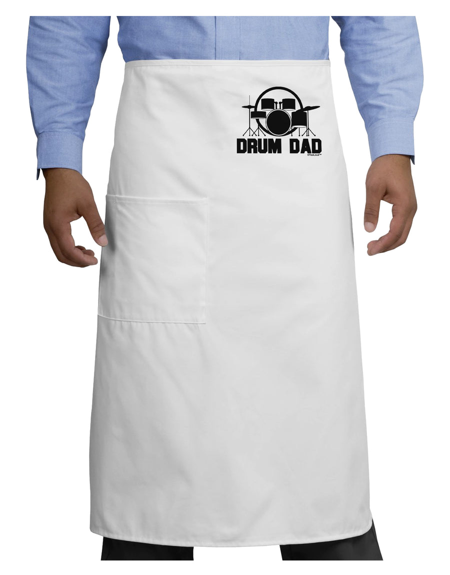 Drum Dad Adult Bistro Apron by TooLoud-Bistro Apron-TooLoud-White-One-Size-Adult-Davson Sales