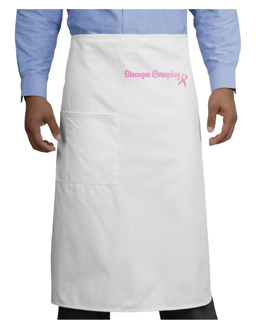 Stronger Everyday Breast Cancer Awareness Ribbon Adult Bistro Apron-Bistro Apron-TooLoud-White-One-Size-Adult-Davson Sales