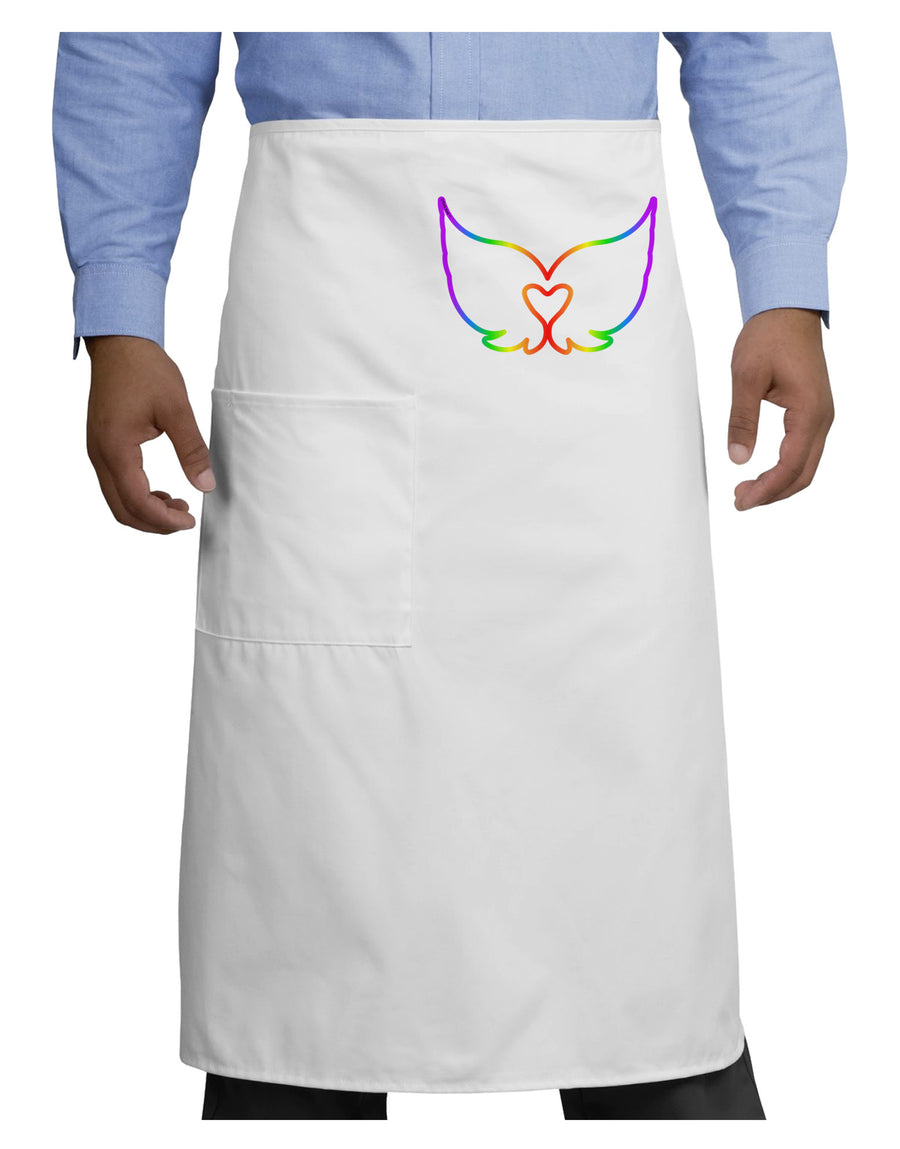 Cute Rainbow Angel Wings Heart Adult Bistro Apron-Bistro Apron-TooLoud-White-One-Size-Adult-Davson Sales