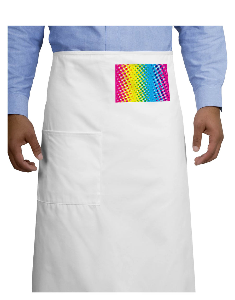 CMY Graphic Rainbow Adult Bistro Apron-Bistro Apron-TooLoud-White-One-Size-Adult-Davson Sales