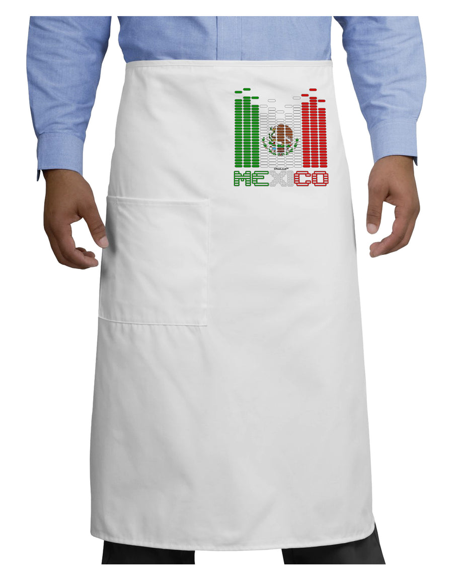 Mexican Flag Levels - Cinco De Mayo Text Adult Bistro Apron-Bistro Apron-TooLoud-White-One-Size-Adult-Davson Sales