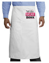 TooLoud Wife Mom Boss Adult Bistro Apron-Bistro Apron-TooLoud-White-One-Size-Adult-Davson Sales