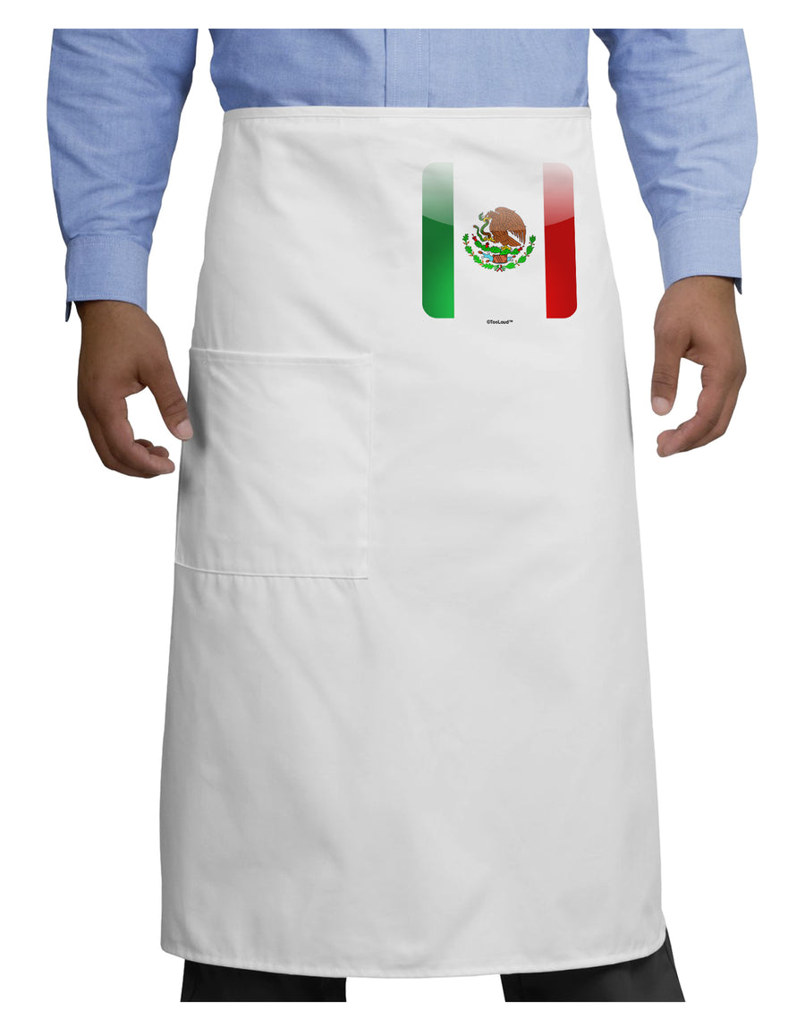 Mexican Flag App Icon Adult Bistro Apron by TooLoud-Bistro Apron-TooLoud-White-One-Size-Adult-Davson Sales